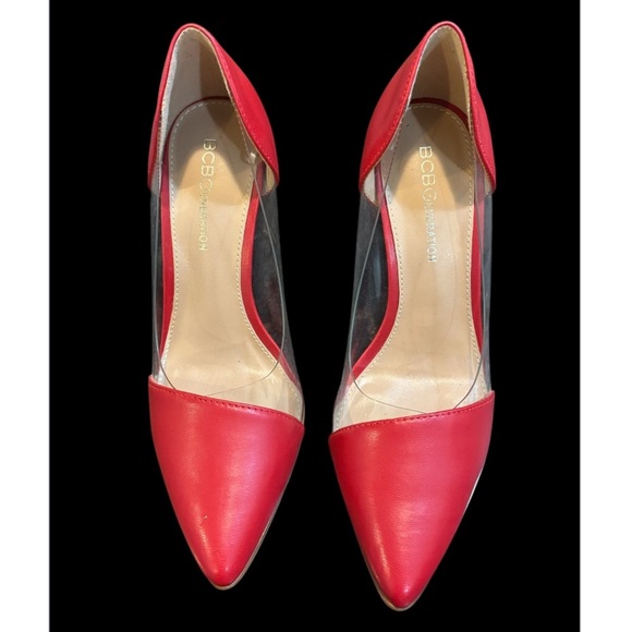 BCBGeneration Red and clear Heels NWOT - Picture 3 of 5